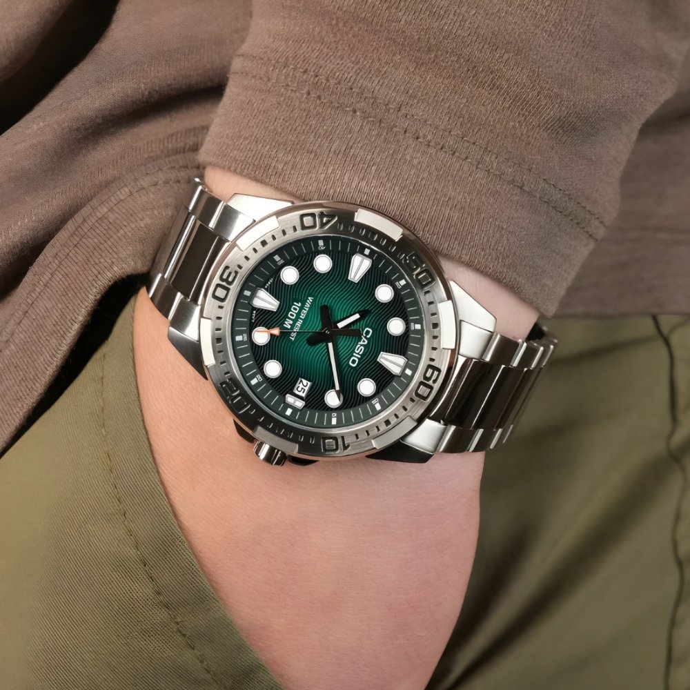 ساعت اورجینال کاسیو صفحه سبز مدل 5664 - Image 3