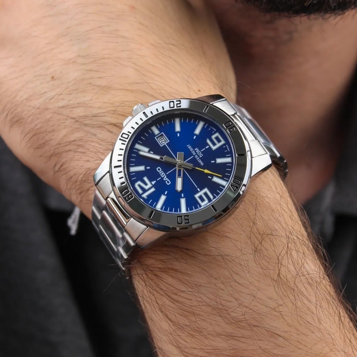 ساعت مردانه کاسیو صفحه سرمه ای مدل5058 - Image 3